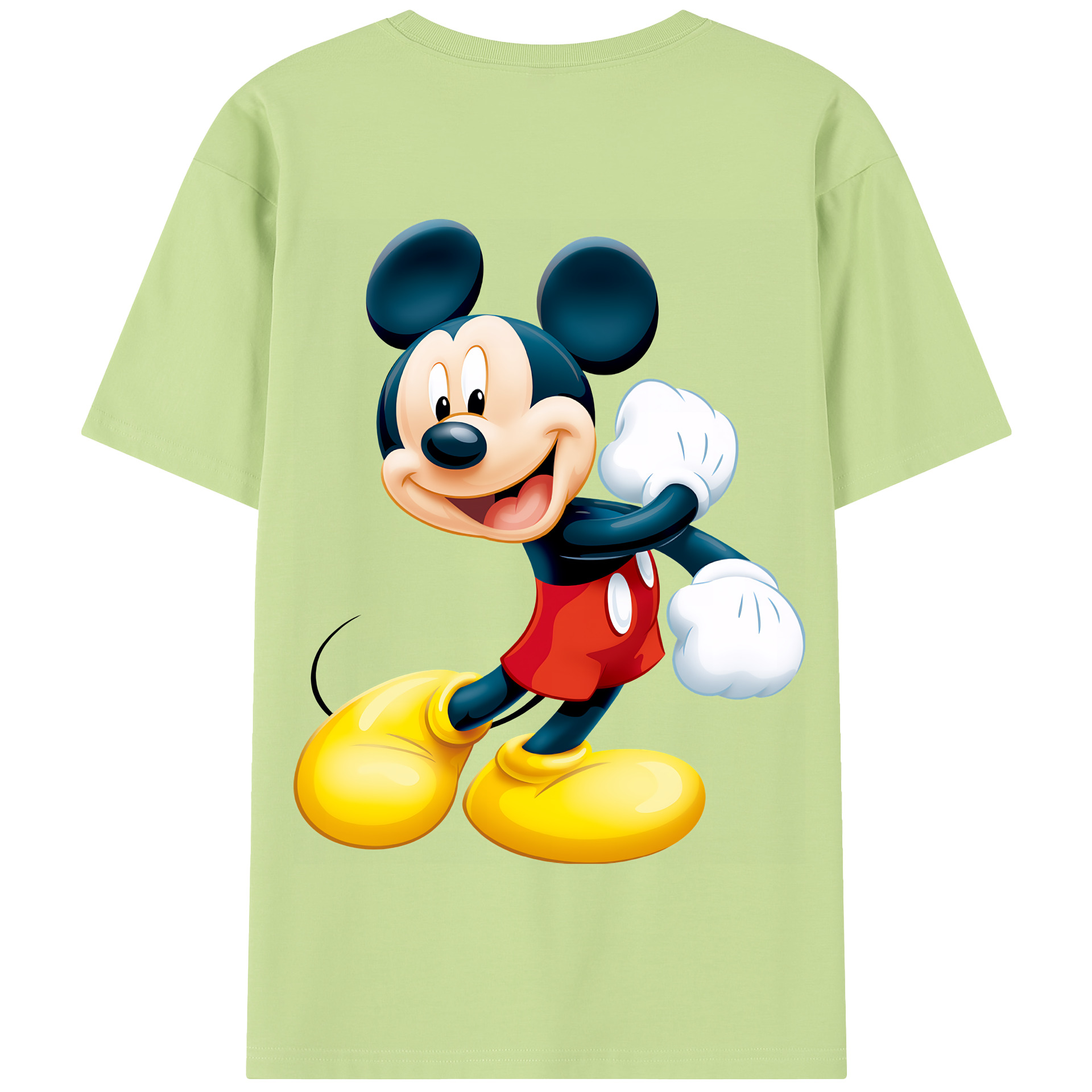 （画像用） ミッキーマウス Mickey Mouse 綿100％半袖Tシャツ（背面プリント）